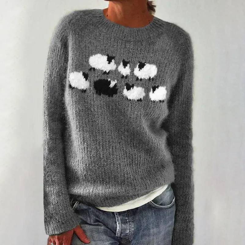 Bianka | Cozy & Adorable Sheep Pattern Sweater