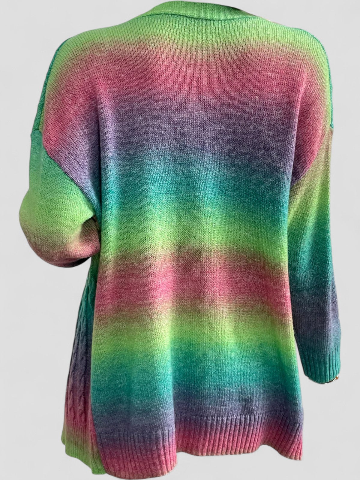 Chic and Comfortable Gradient Plush Cardigan Elegance