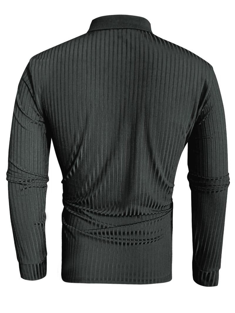 Leon | Slim Fit Elegant Long Sleeve Polo for a Sophisticated Look