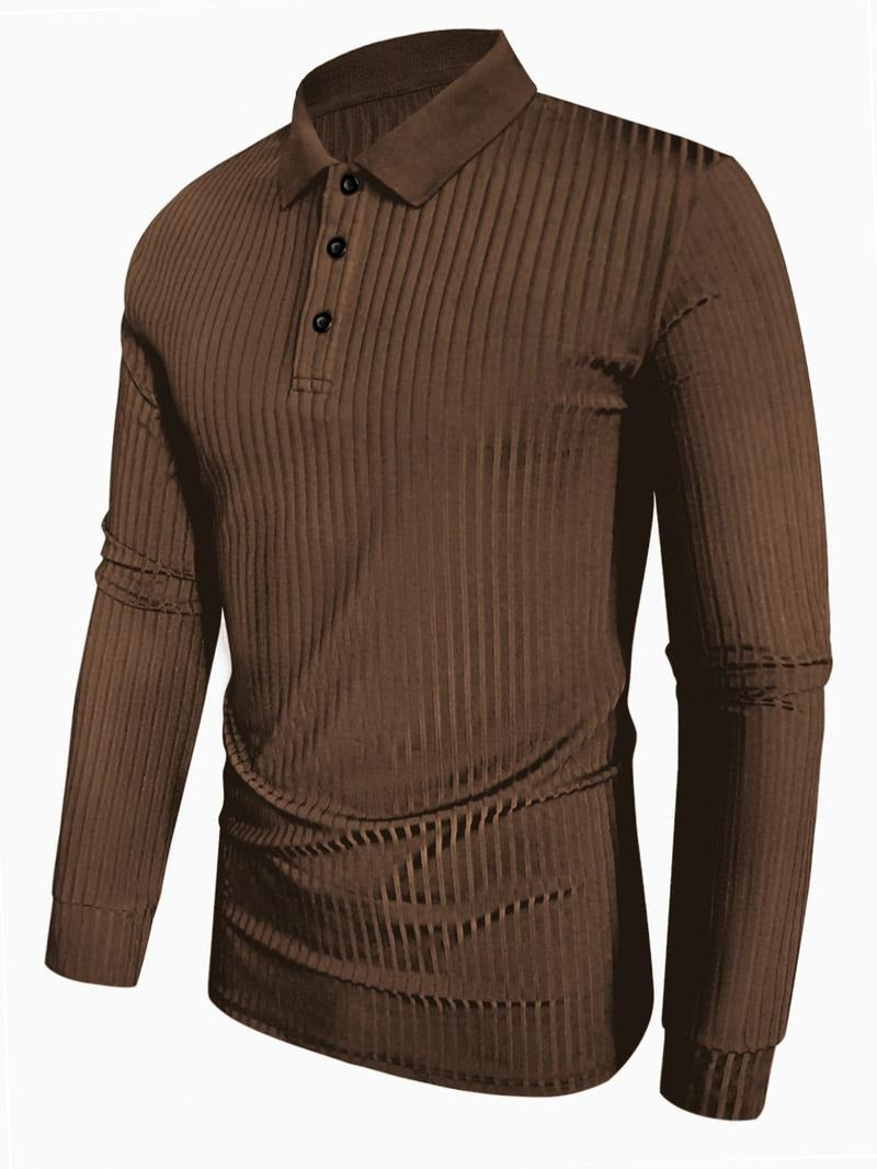 Leon | Slim Fit Elegant Long Sleeve Polo for a Sophisticated Look