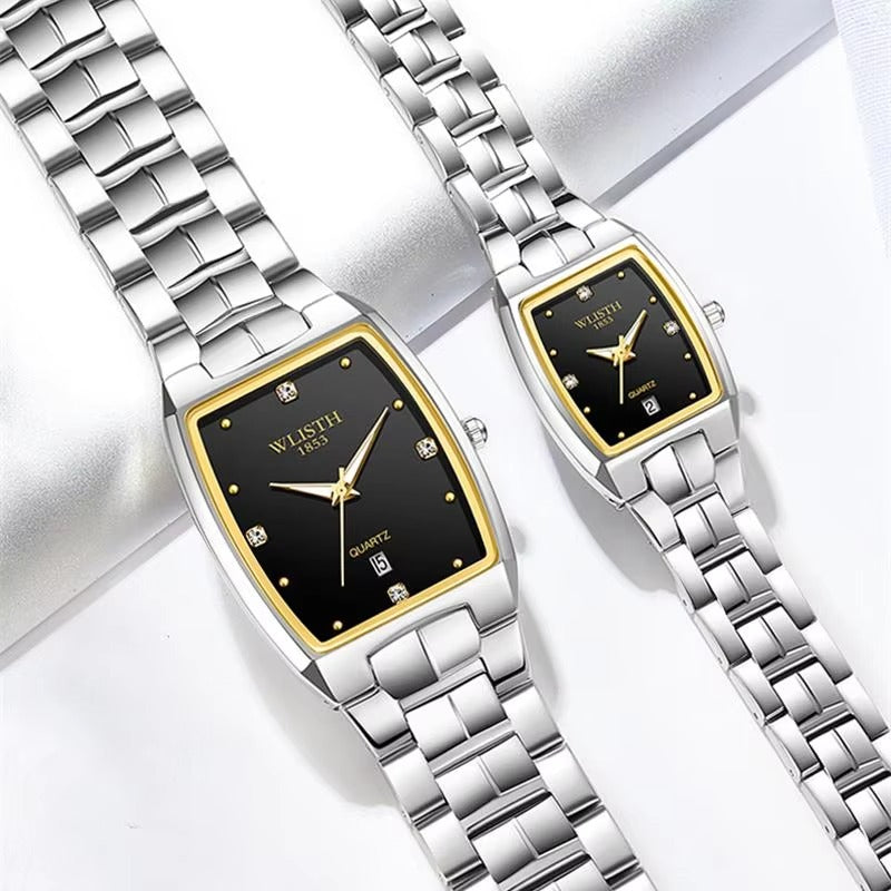Elegant Square Design Quartz Couple Watch