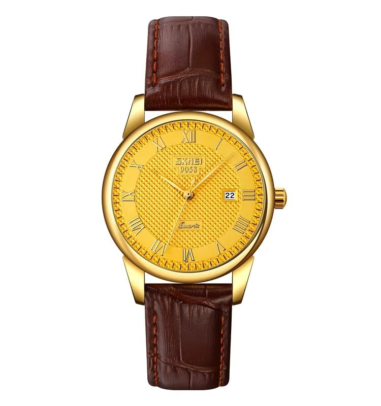 Classic Leather Couple Watch - Elegance and Sophistication