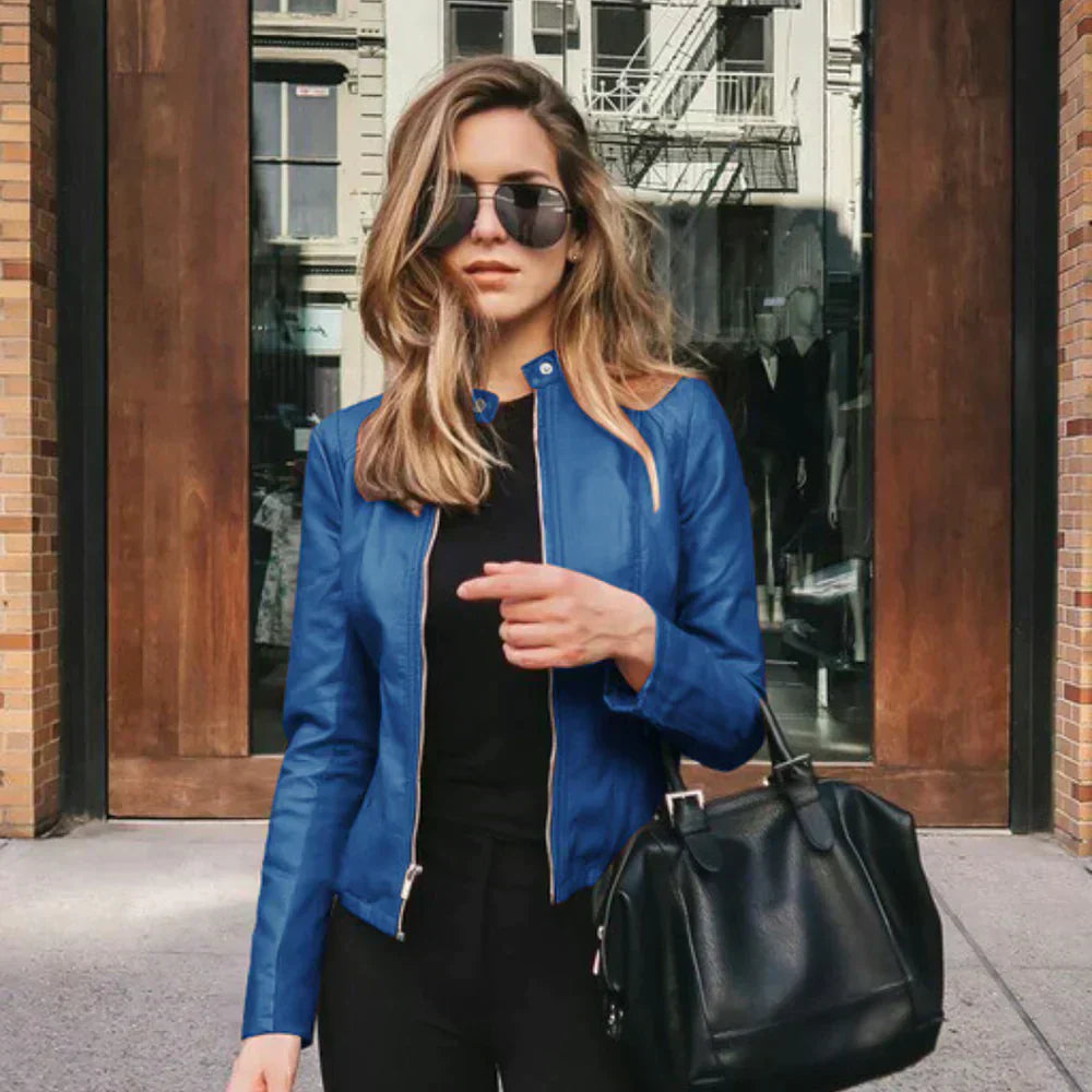 Sophia Elegant Refined Italian Leather Jacket
