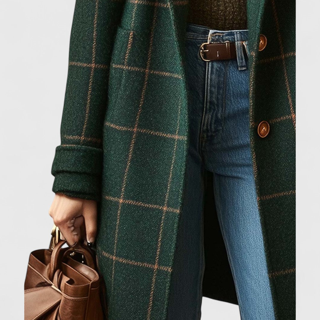 Fiona – Elegant classic plaid coat