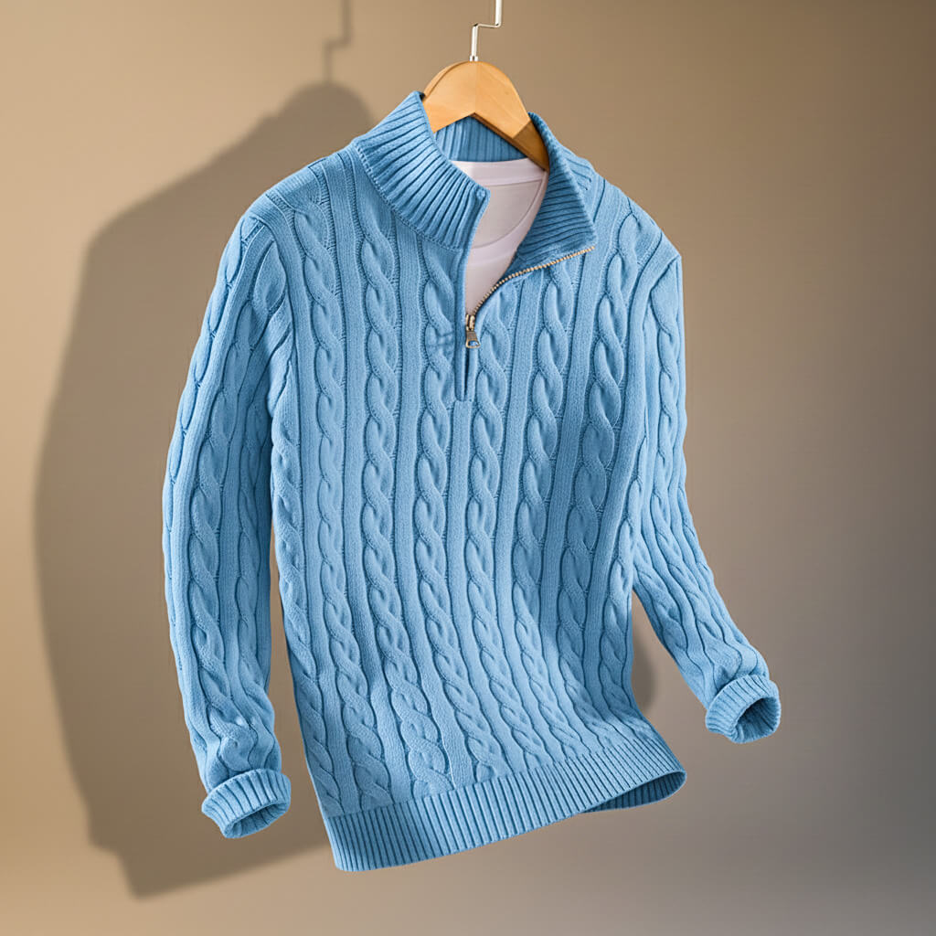 Timeless Trend Sweater: Henry Prestige Cable Knit Sweater