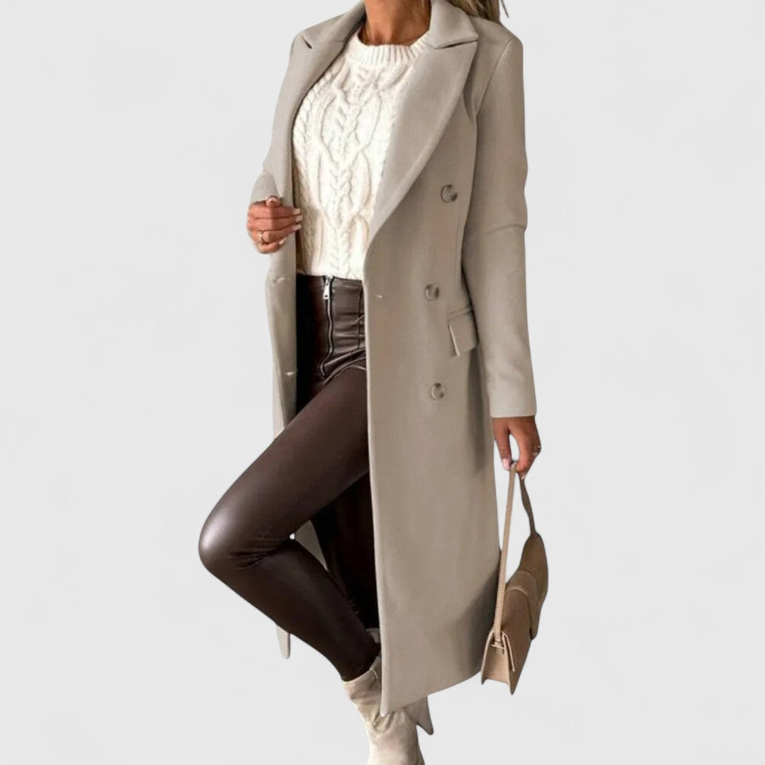 Hazel - Elegant Long Fitted Coat