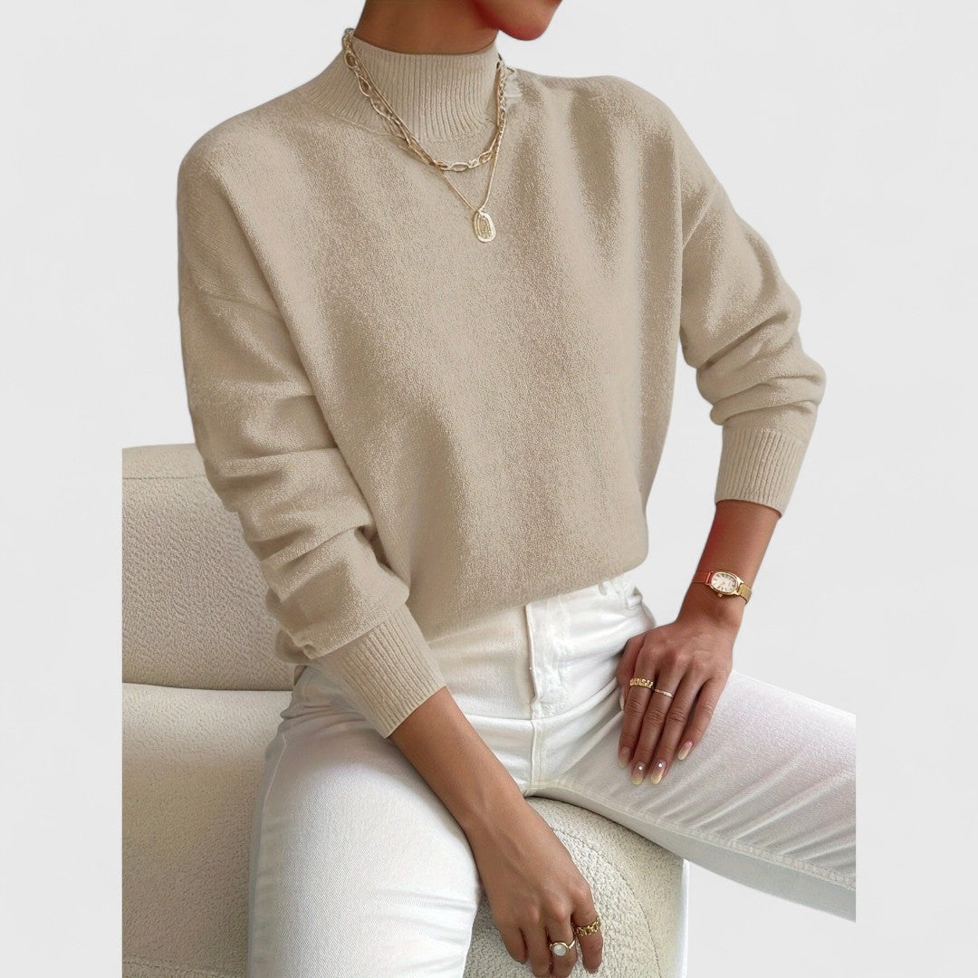 Sam - Elegant Rolled Collar Sweater