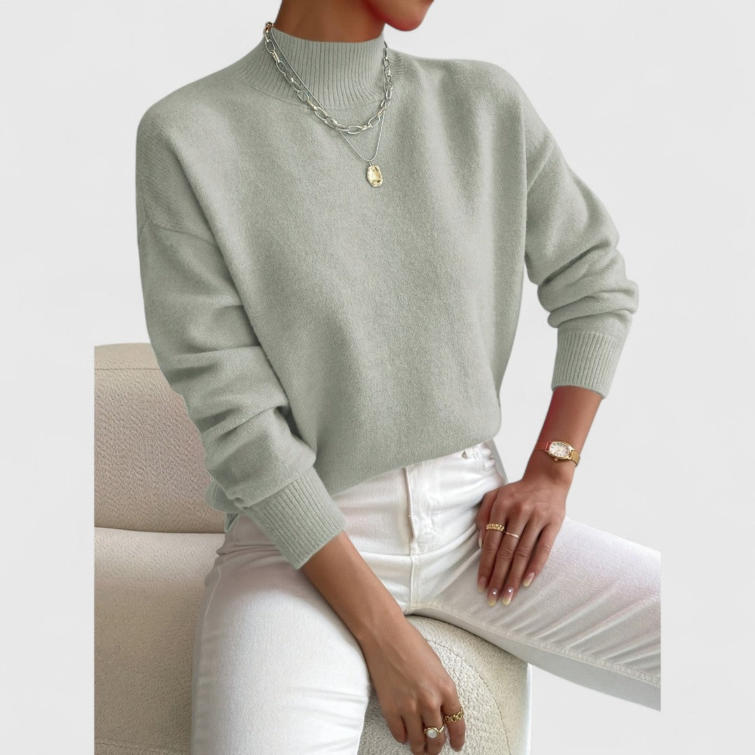 Sam - Elegant Rolled Collar Sweater