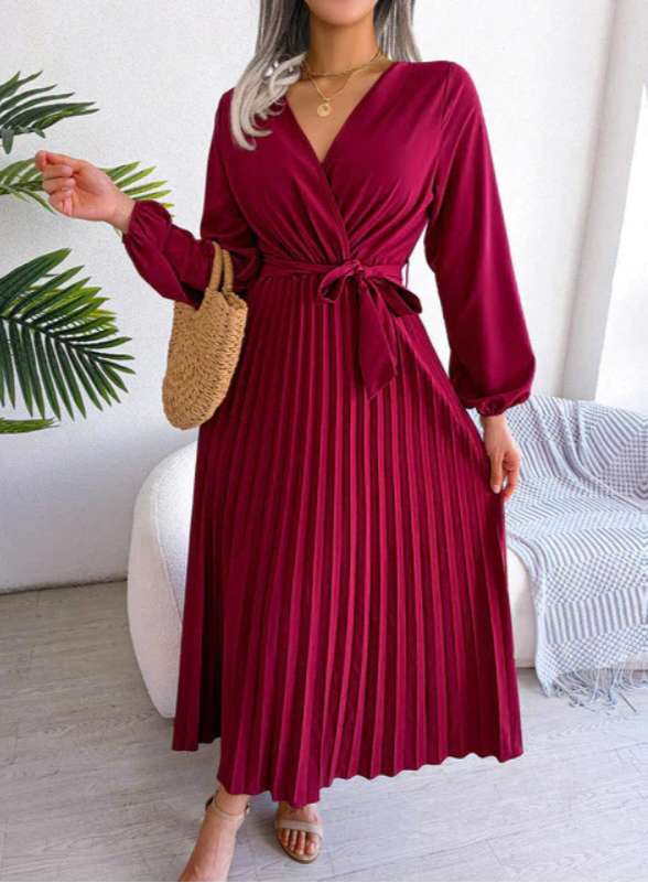 Elegant Festive Pleated Dress for Special Occasions