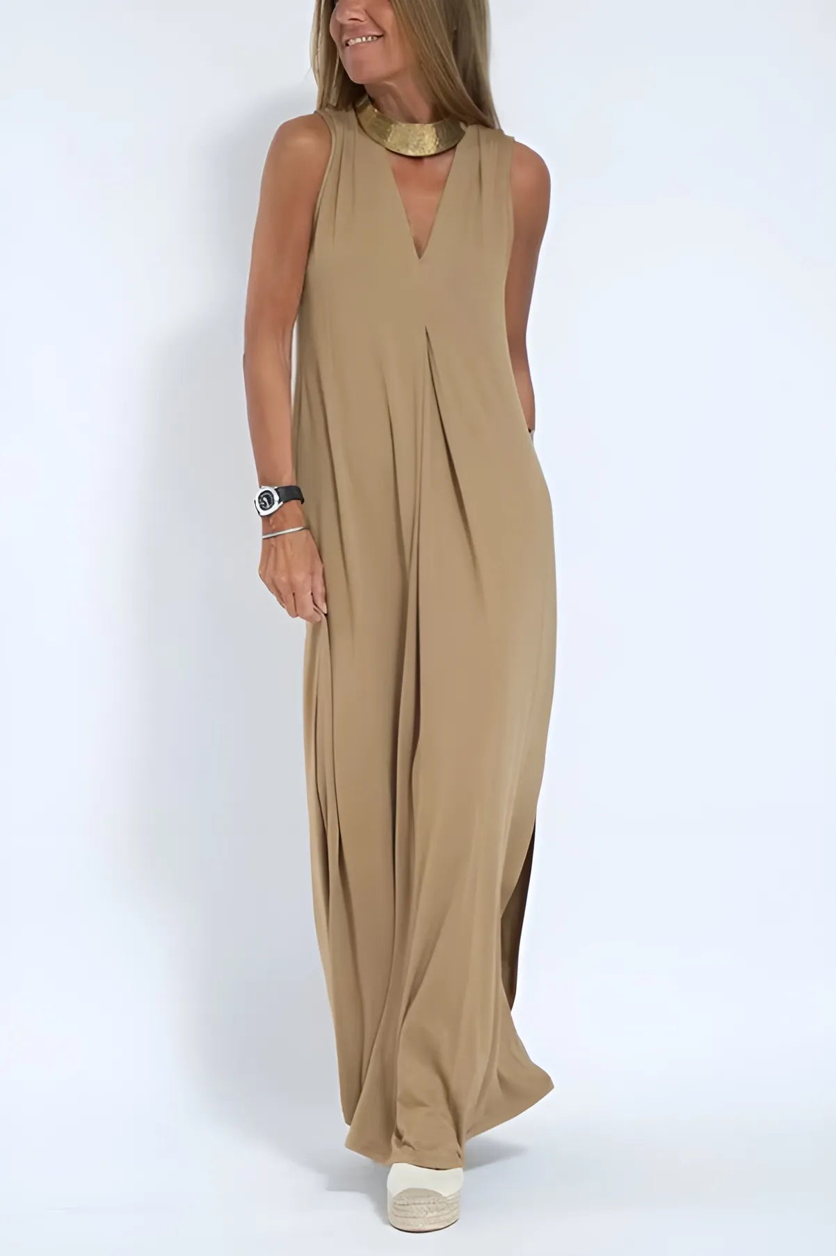 Elegant Maxi Dress with Complimentary Cardigan
