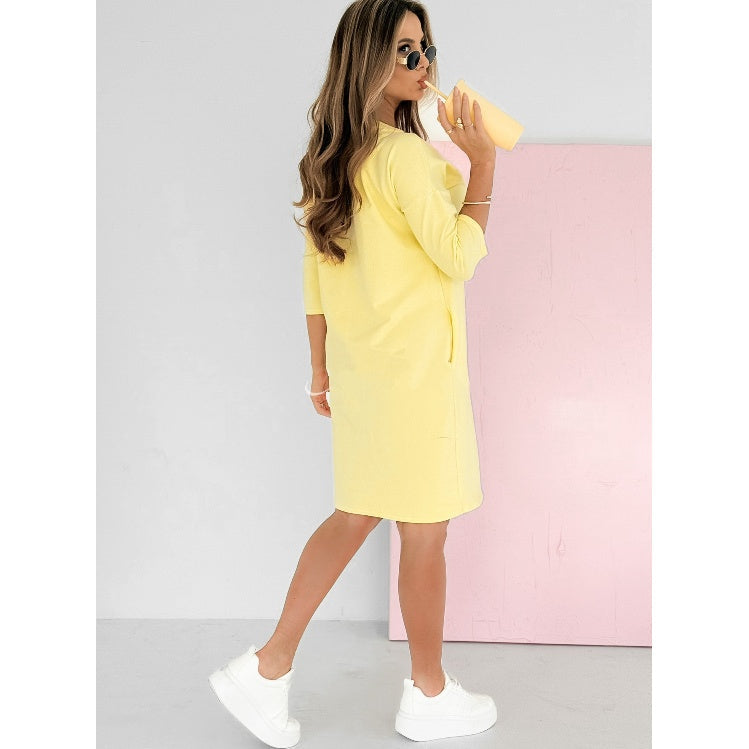 Mira Dress - Chic 3/4 Sleeves with Pockets