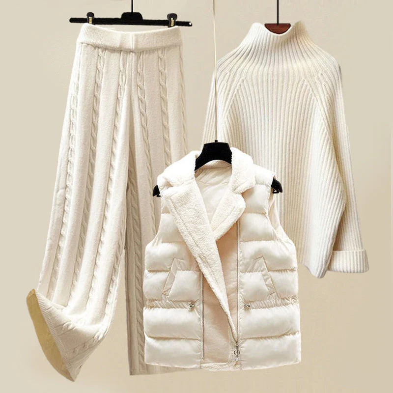 Donna Women's Comfortable Winter Cozy Three-Piece Loungewear Set for Ultimate Relaxation