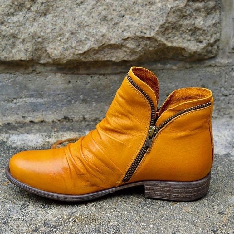 Chic Zip-Detail Ankle Boots for Everyday Style