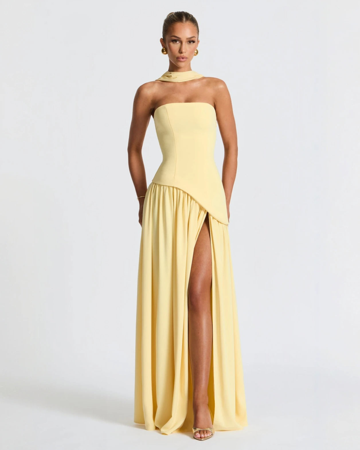 Premium Chic Slit Maxi Dress