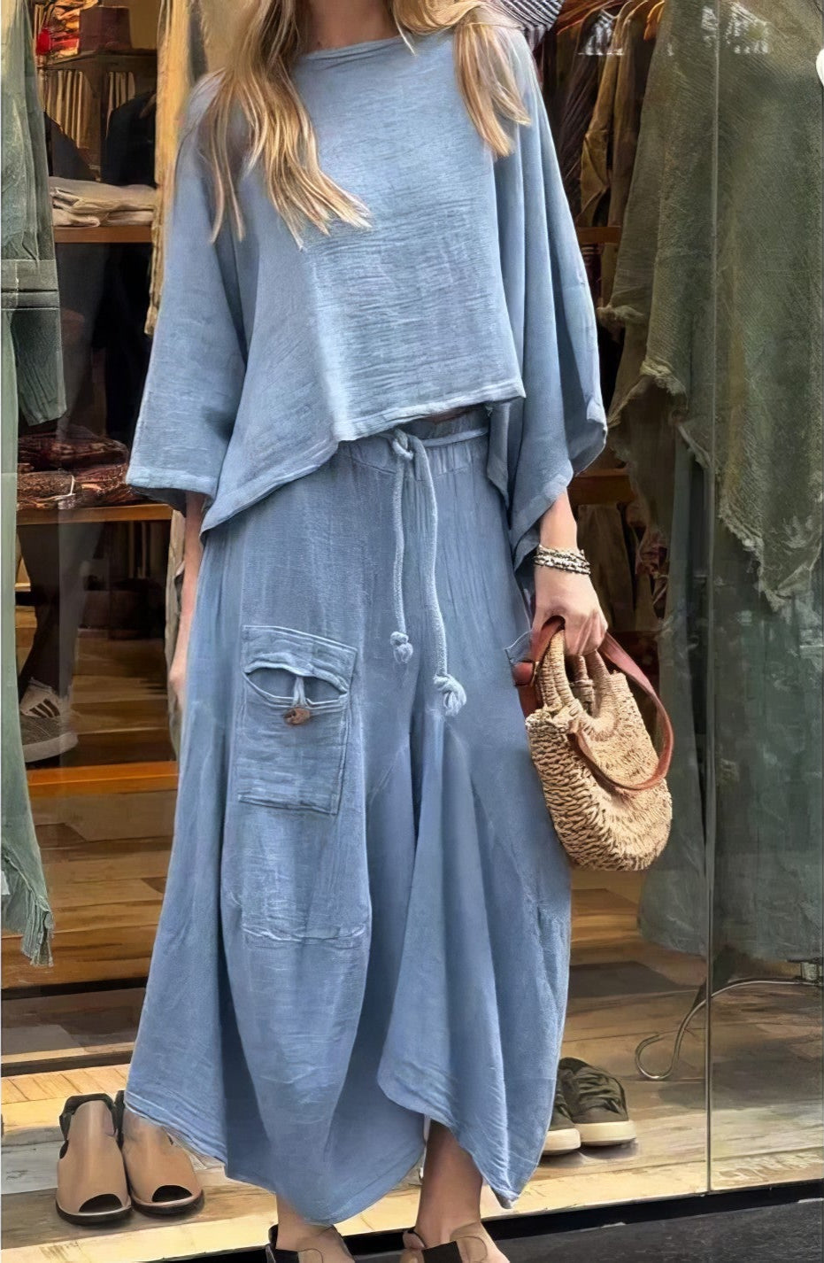 Elaine™ | Casual Two-Piece Set | Elegant Blouse and Skirt