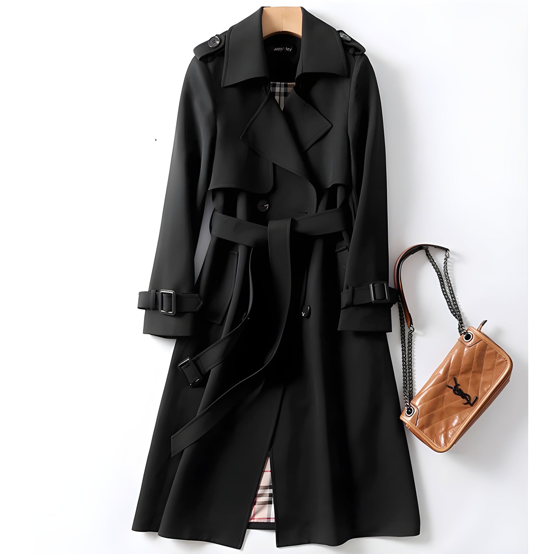 Jade Elegance - Chic Style Trench Coat