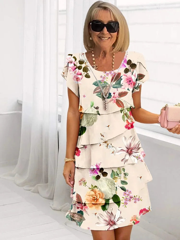 Elegant floral midi dress summer 2026 Amorci