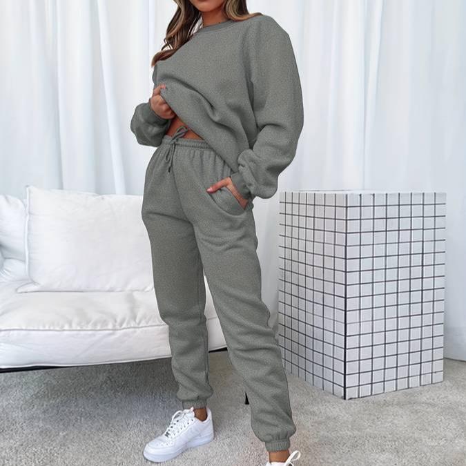 Jenna Damen Set: Stylish & Comfortable Sweatshirt and Jogger Set for Women