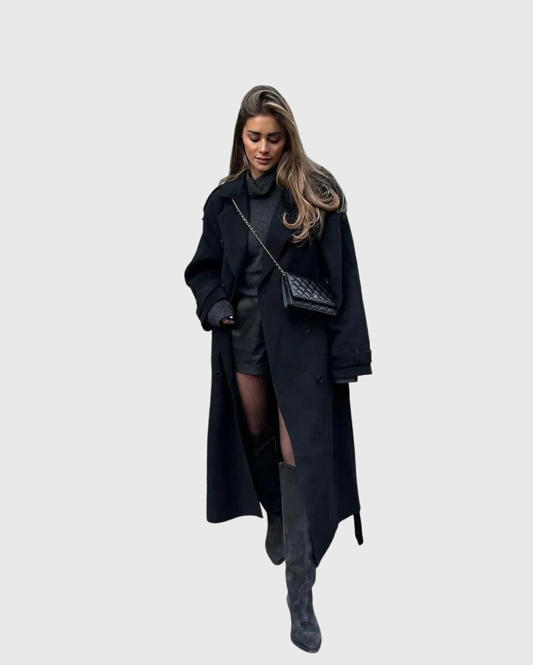 Anika | Elegant Classic Black Coat