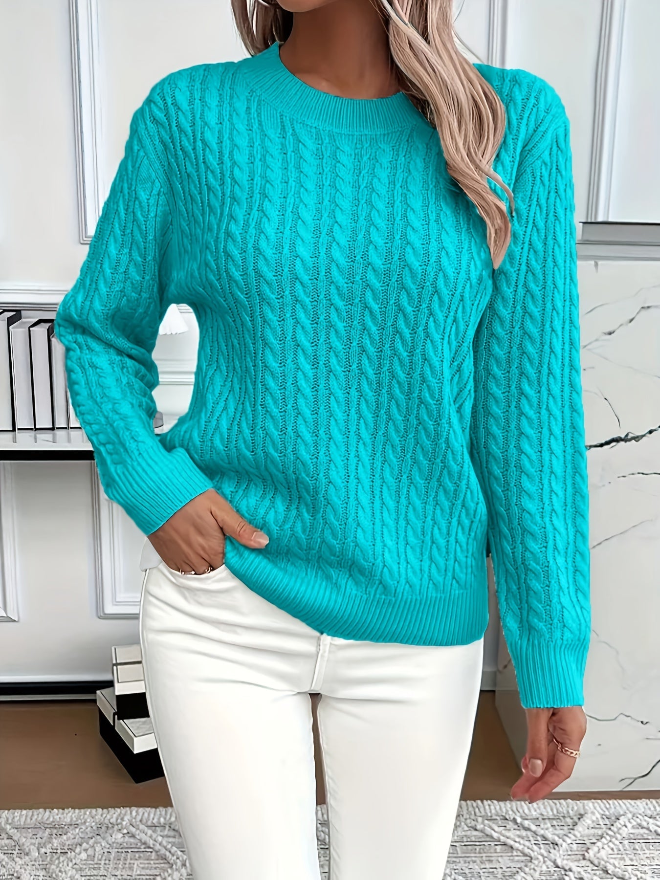 Antonella - Stylish Loose Fit Round Neck Sweater