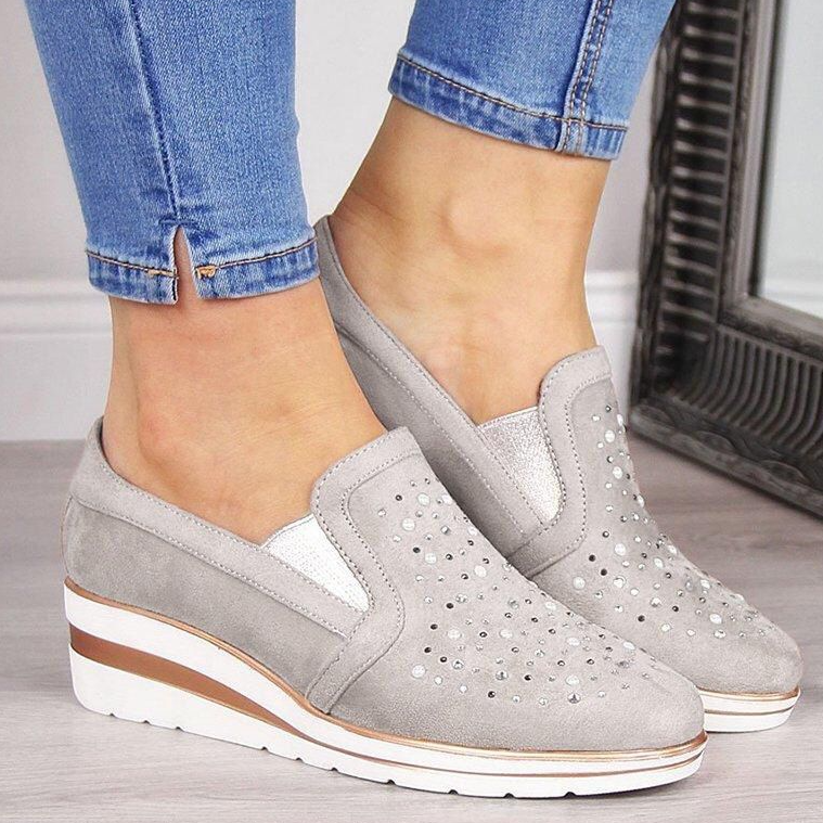 Orthopedic wedge heel sports sneakers for ultimate comfort