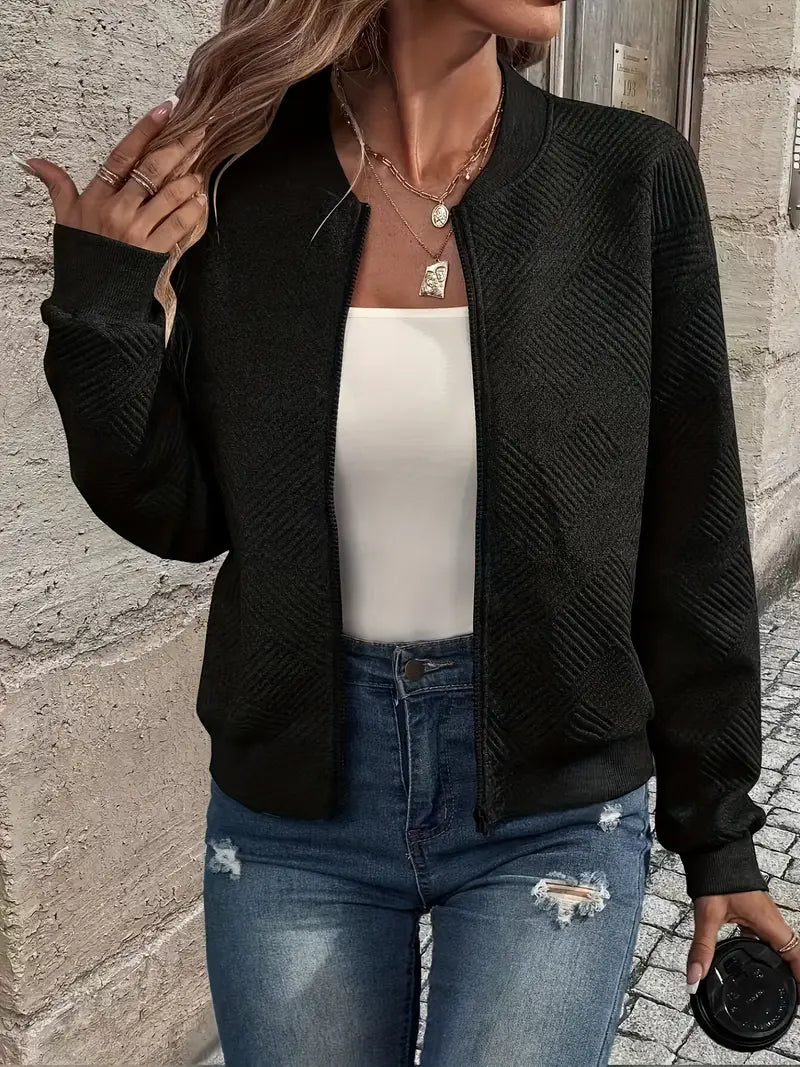 Emma | Warm Women's Long Sleeve Zip Cardigan - Casual Winter Style