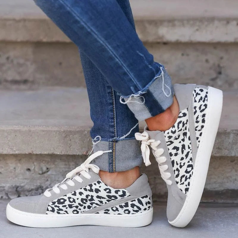 Sophisticated Leopard Print Trendy Sneakers