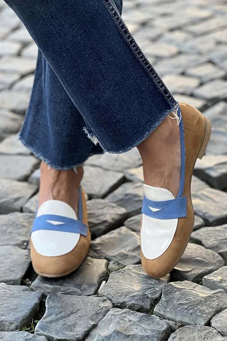 Bold Color-Block Loafers