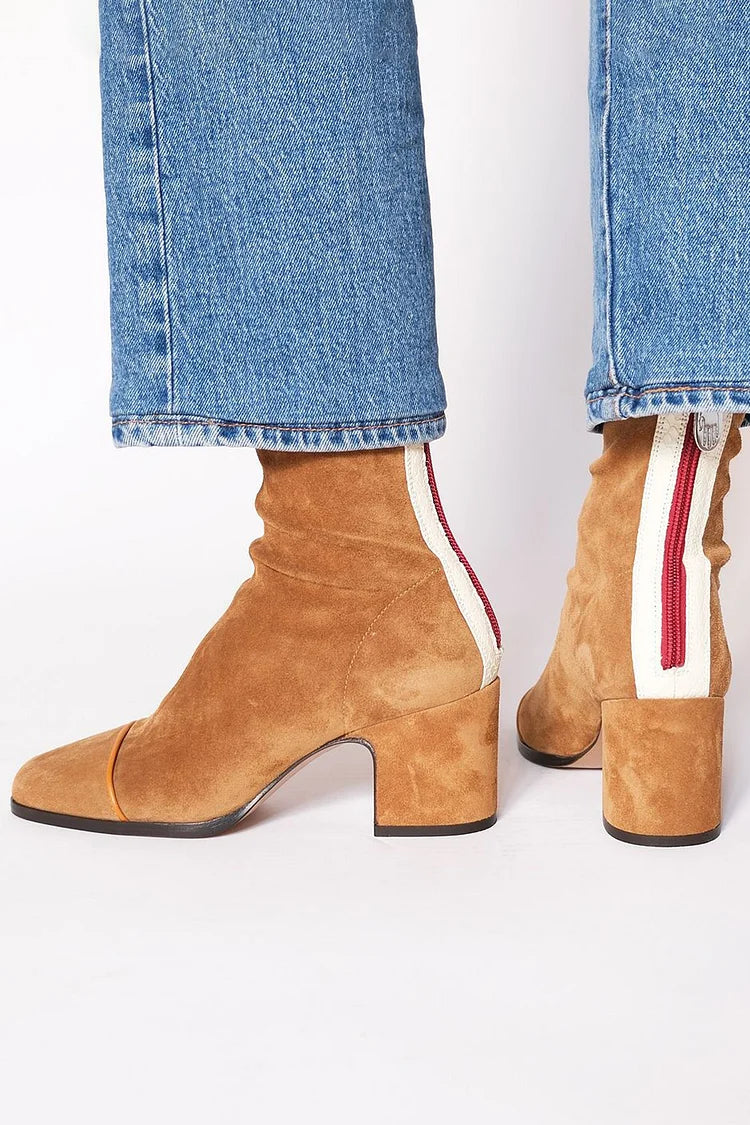 Suede Ankle Boots with Lightning Zip for a Stylish and Comfortable Look