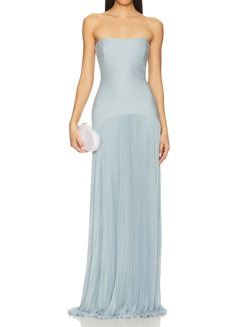 Long Off-Shoulder Dress with Elegant Solid Stitching