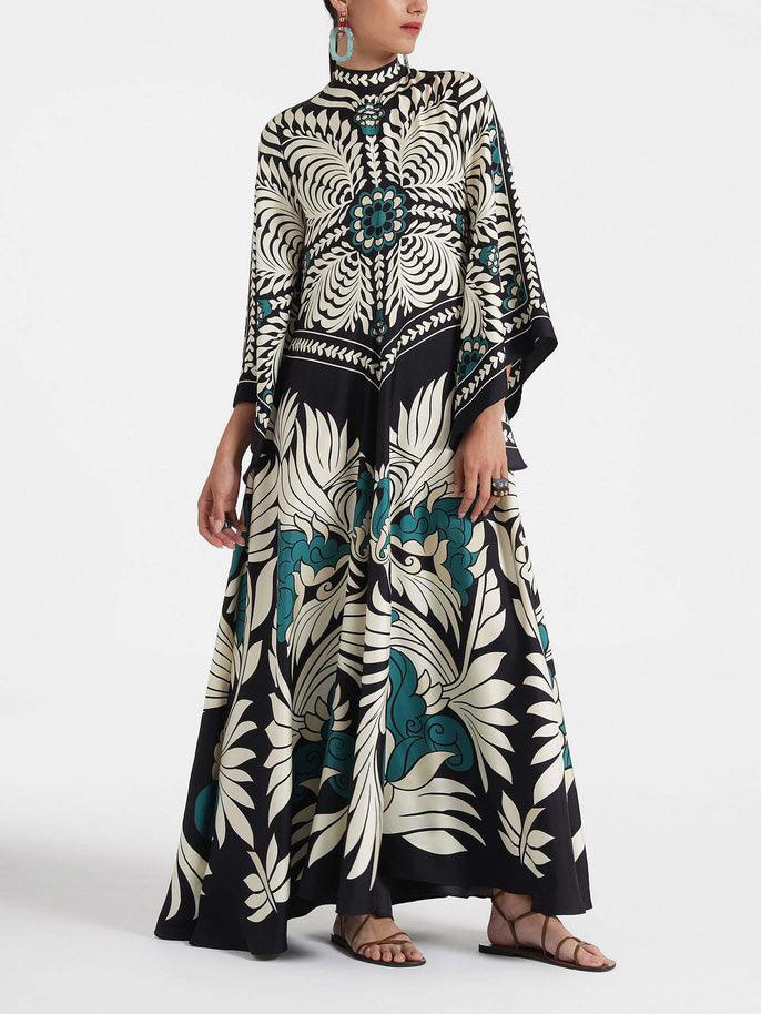 Unique Floral Long Dress, Comfortable and Flattering