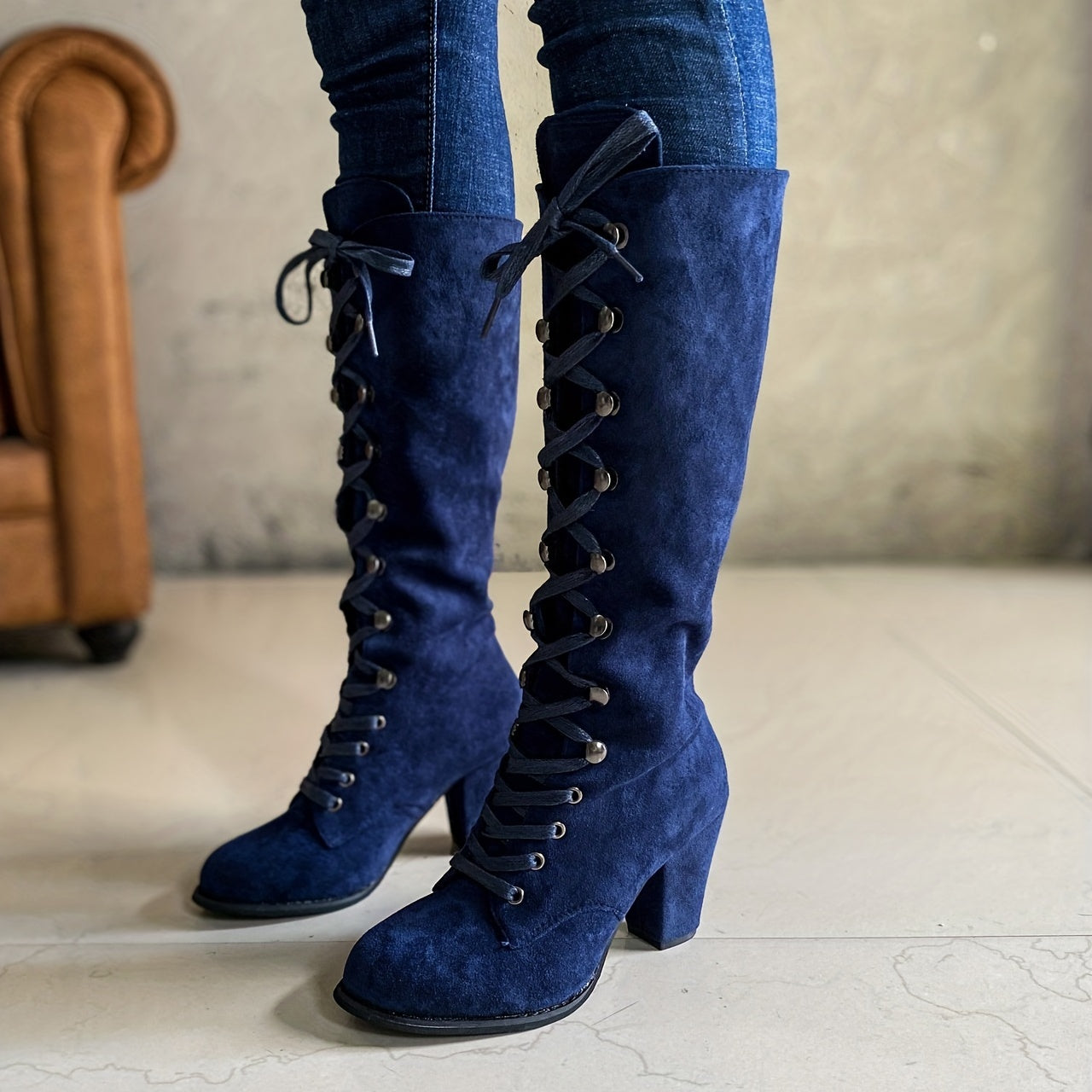 Lucia - Fashion-Forward Knee-High Boots