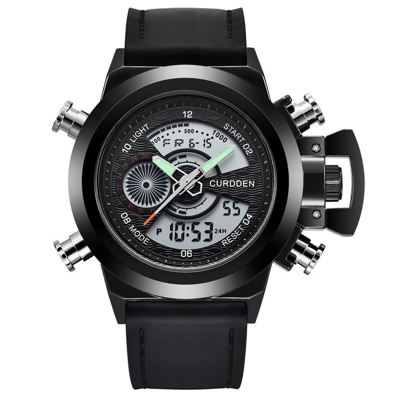 Double Time Zone Chronograph Watch - Elegant Style and Functionality