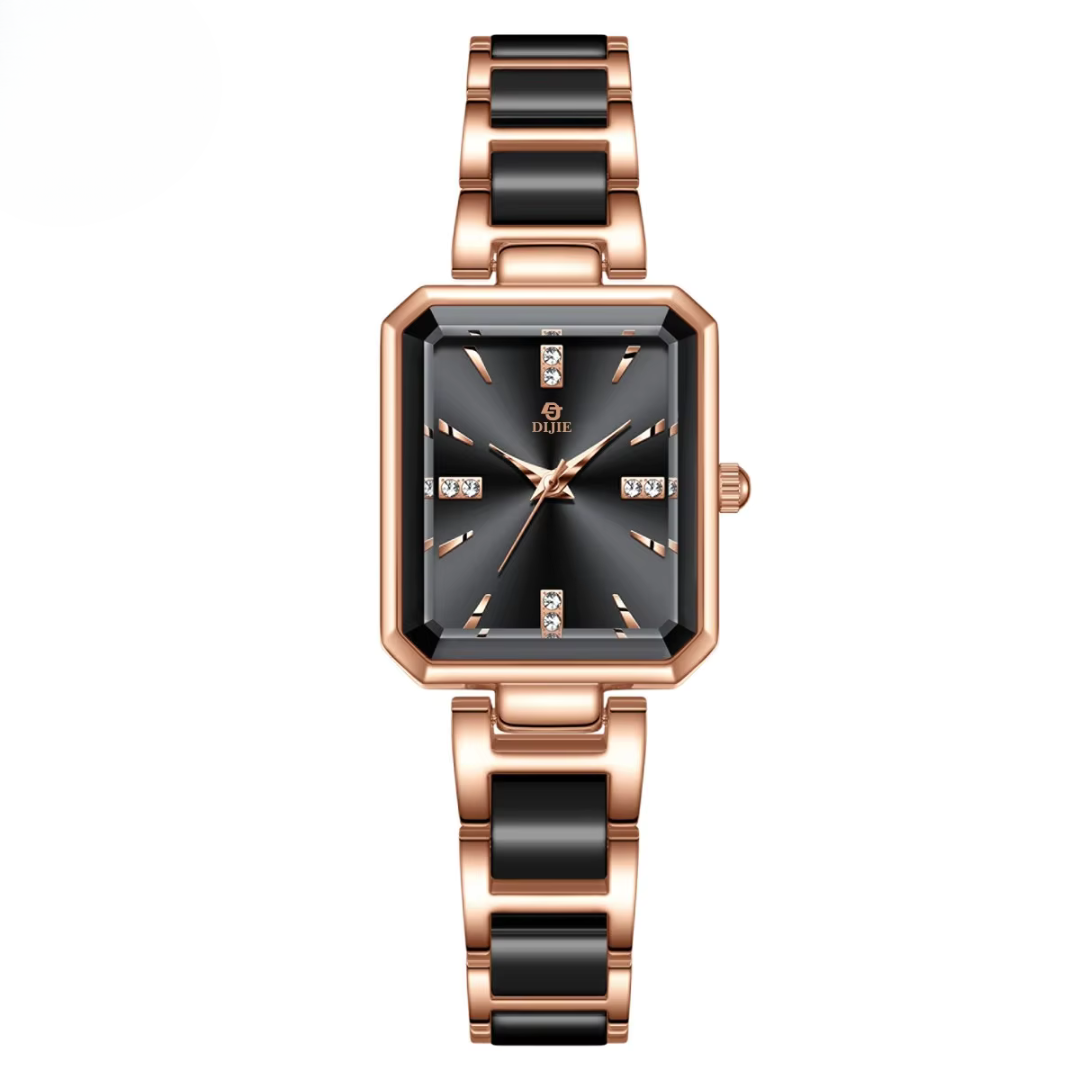 Elegant Luxury Diamond Square Quartz Watch for a Sleek and Stylish Look