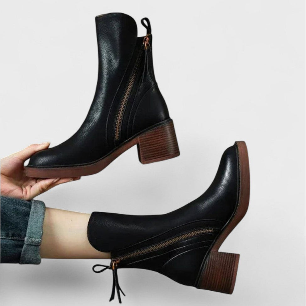 Premium Genuine Leather Ankle Boots