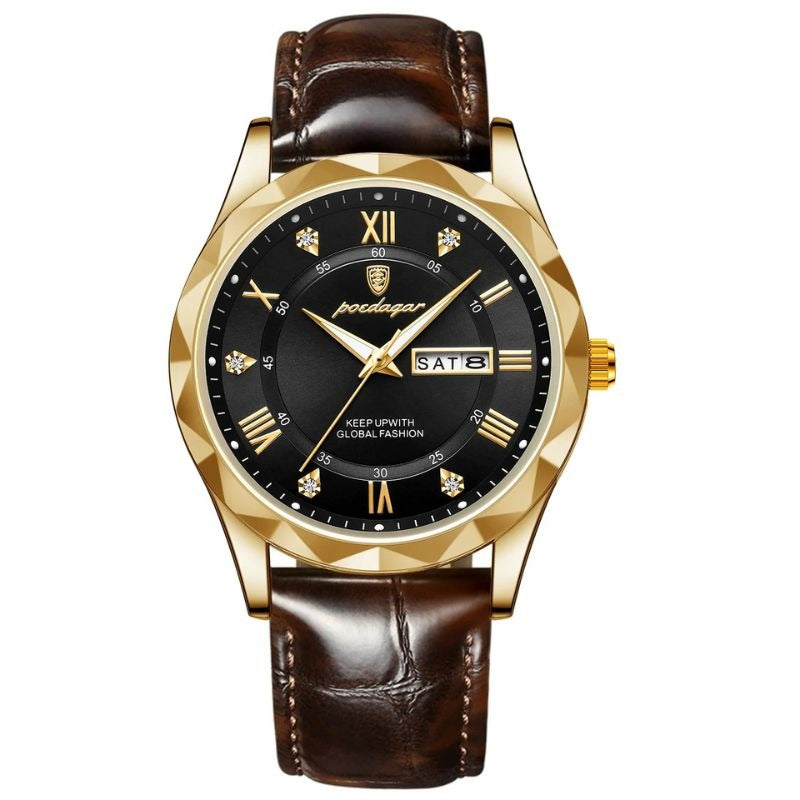 Luxury Leather Strap Quartz Watch