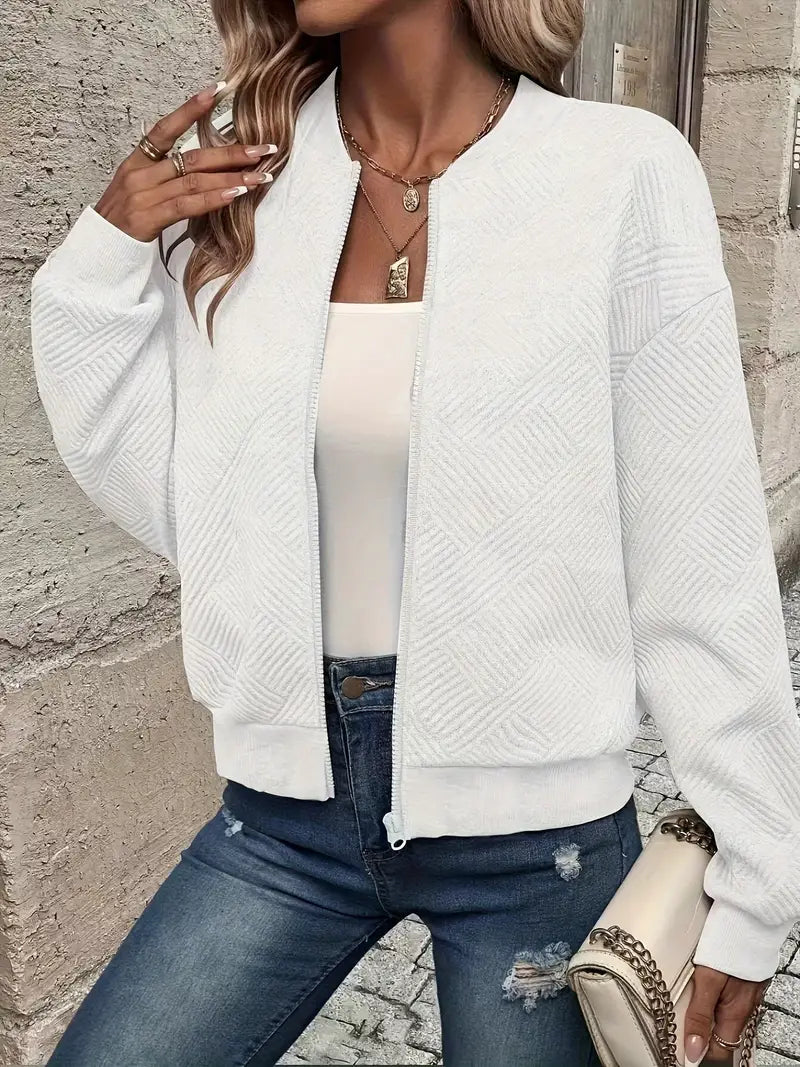 Emma | Warm Women's Long Sleeve Zip Cardigan - Casual Winter Style