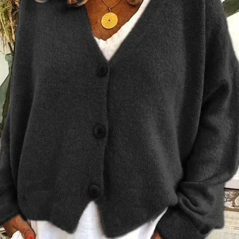 Claire | Women's Relaxed Fit V-Neck Cozy Knit Cardigan for Comfort and Style