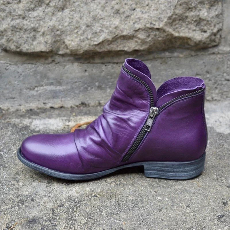 SmithShoes Stylish Faux Leather Zip-Up Boots for a Chic Look