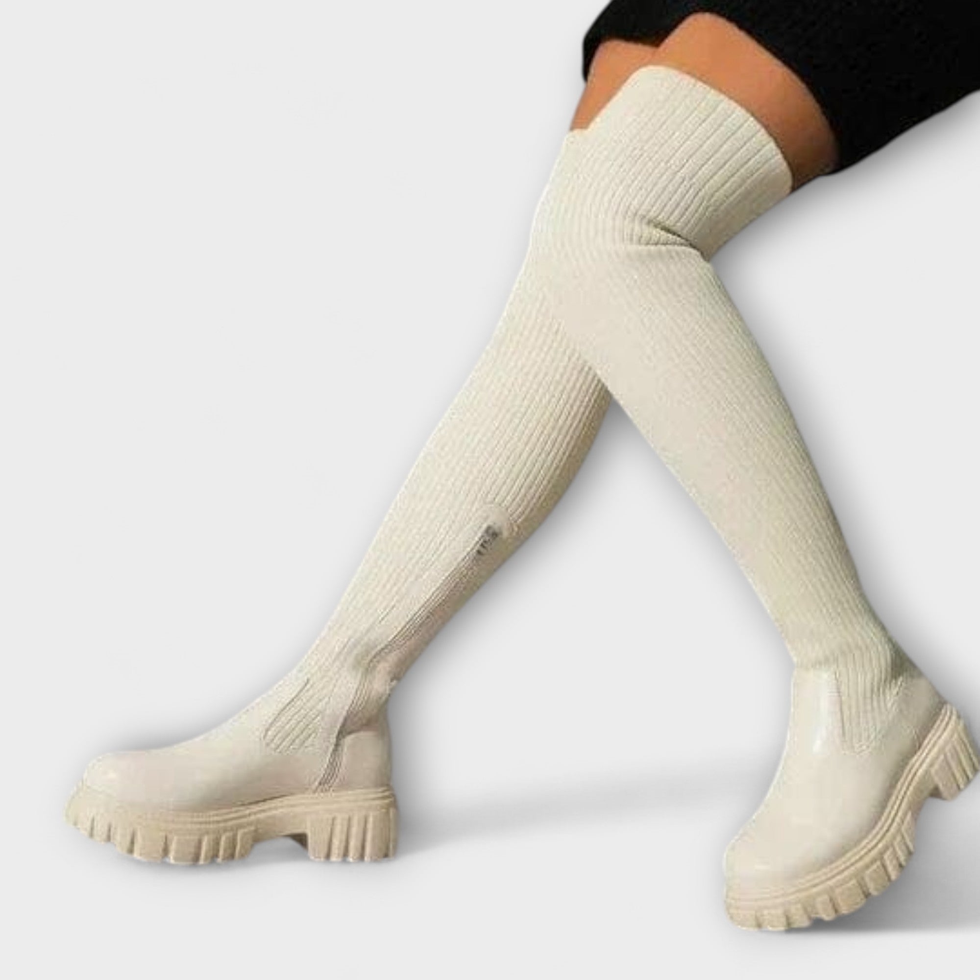 Over-the-Knee Boots with a Bold Chunky Sole
