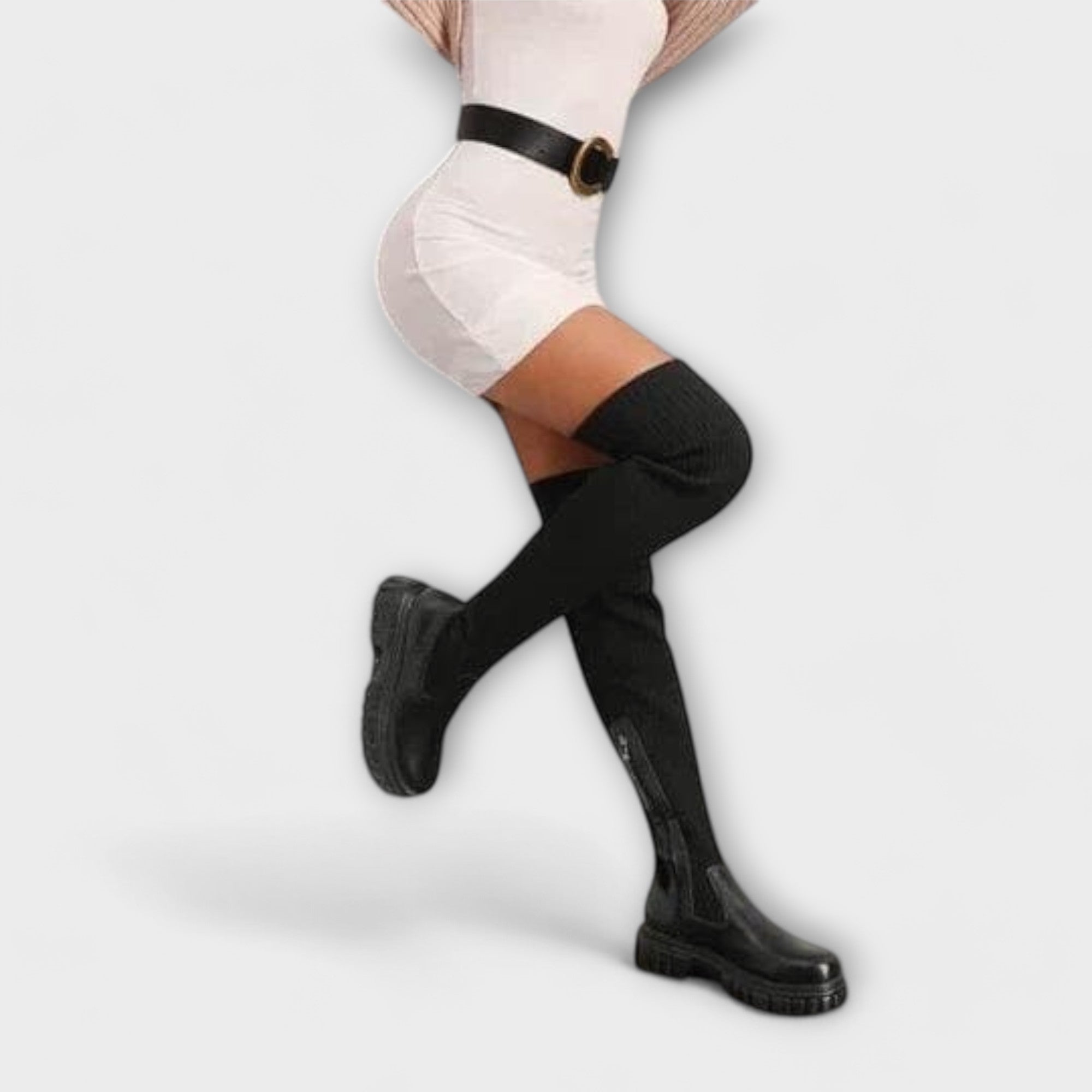 Over-the-Knee Boots with a Bold Chunky Sole