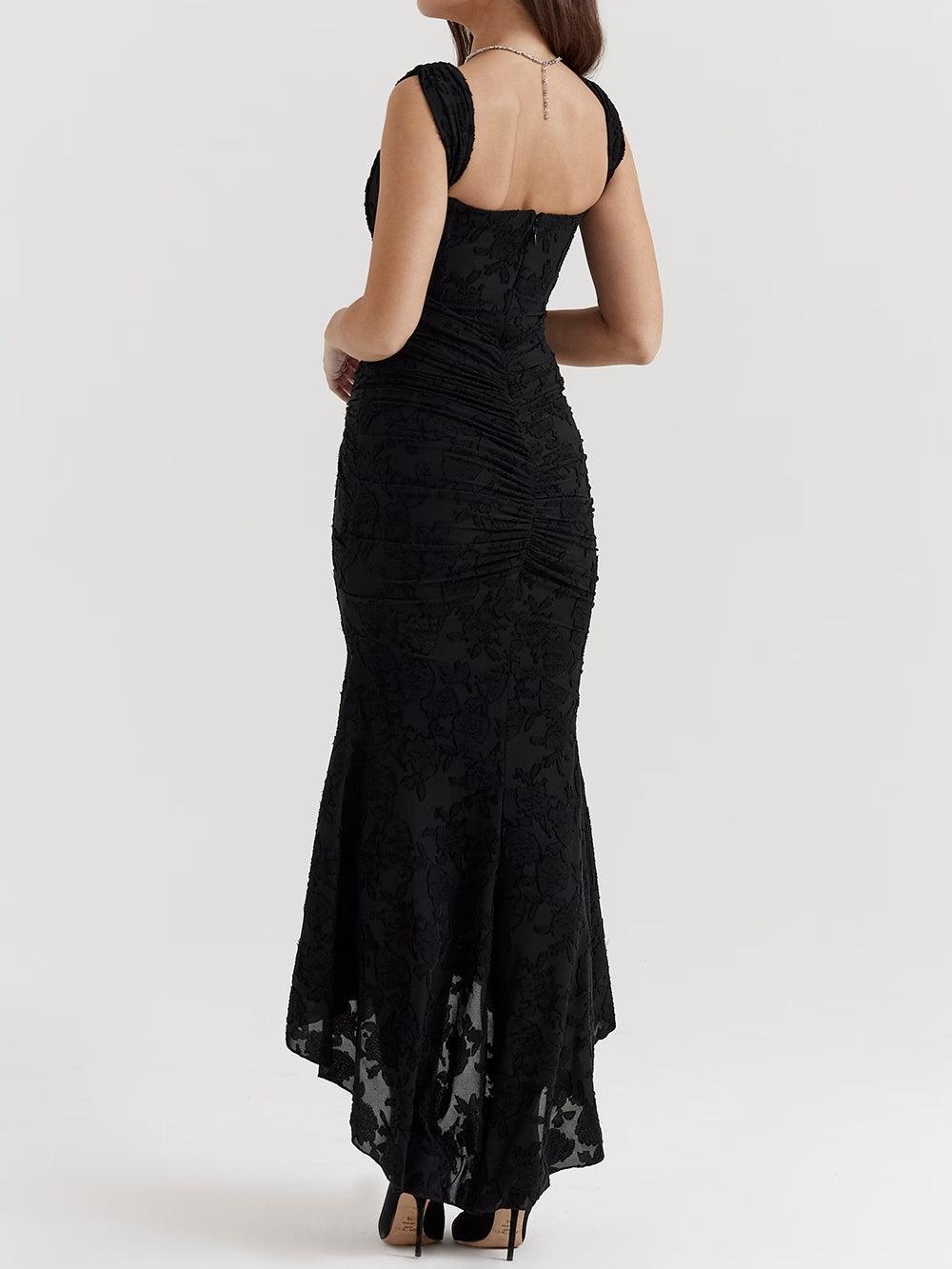 Black Bell floral long dress for an elegantly bohemian look
