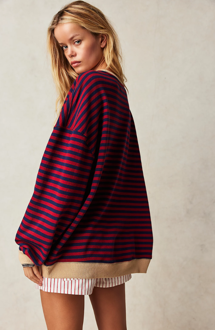 LINDA - Oversized striped sweater for a trendy and comfortable look
