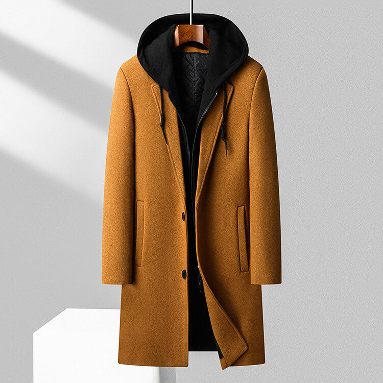 Virgin Jasper Wool Hoodie Coat – Elegant and Warm Sophistication