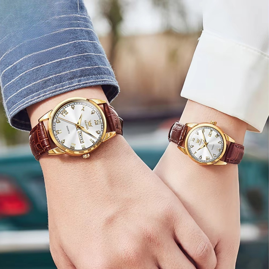Elegant Business Style Analog Quartz Couple Watch
