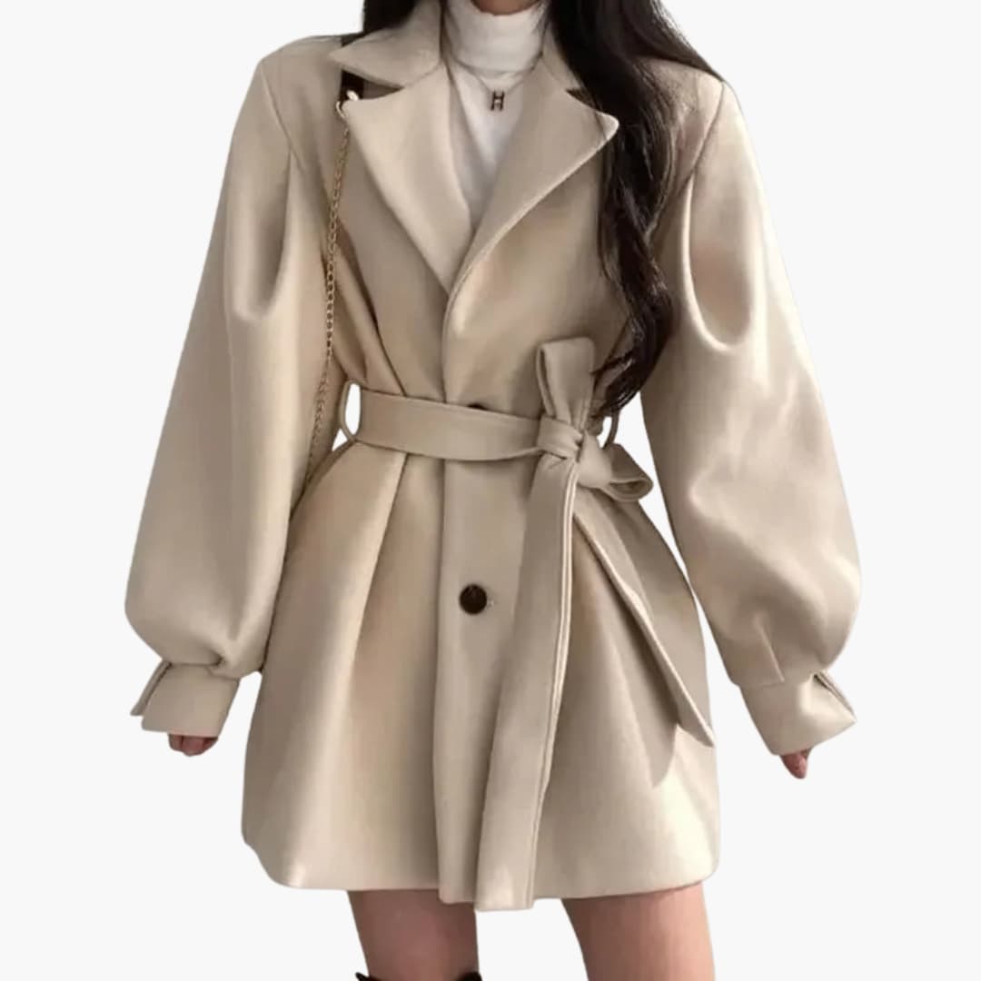 Elegant women's trench coat with belt