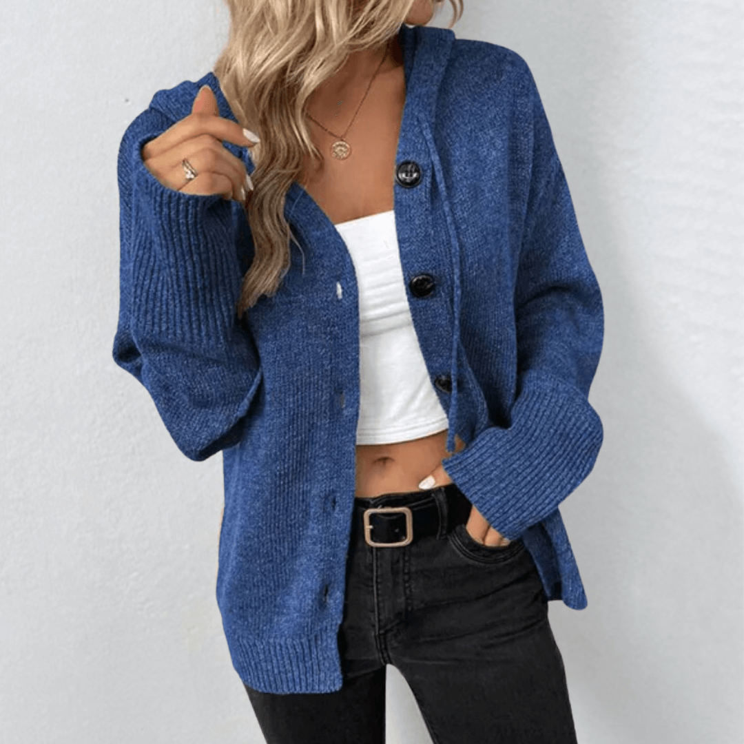 Dana | Women's Cozy Winter Hooded Cardigan for Stylish Warmth