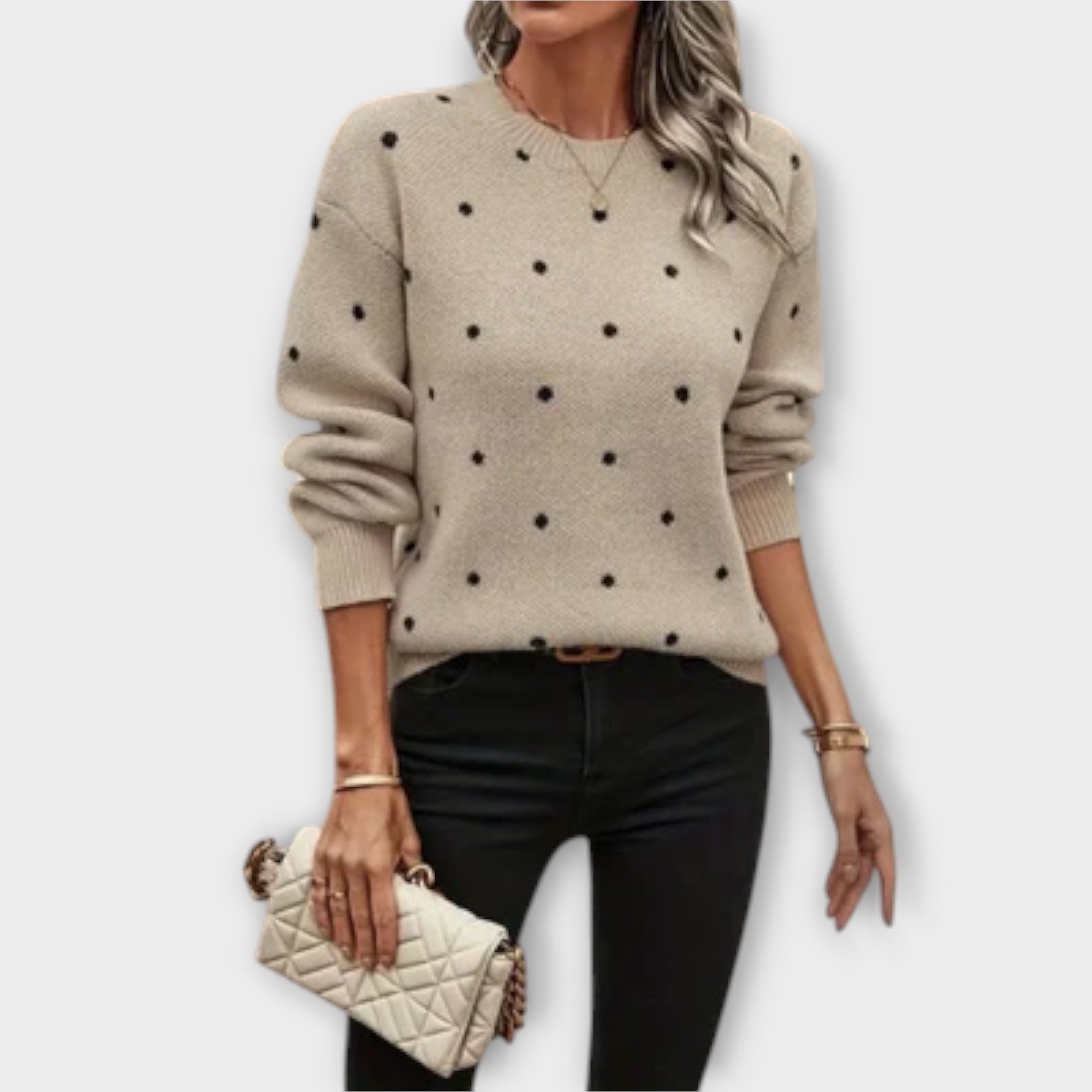 Imelda – Women's Long Sleeve Knit Sweater for a Casual Look