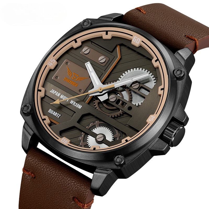Elegant Leather Quartz Men's Watch