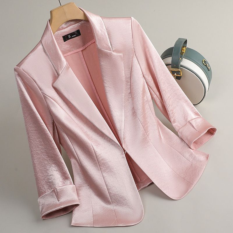Serena Satin Blazer Elegant for a Sophisticated Look